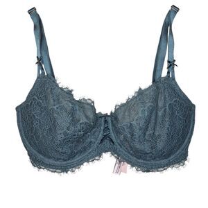 Victorias Secret Dream Angels Underwire Unlined Green Lace Bra Size 34DDD